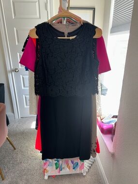 Rebecca Taylor Black Lace Dress Sz 6